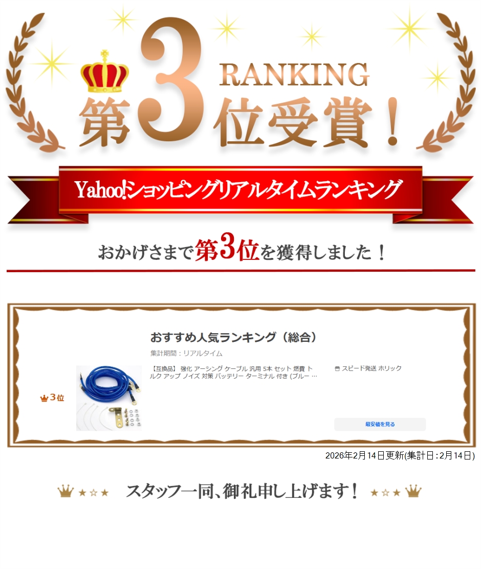 強化 アーシング ケーブル 汎用 5本 セット 燃費 トルク アップ ノイズ 対策 バッテリー ターミナル 取付ネジ 付き (ブルー 青) 関連画像5
