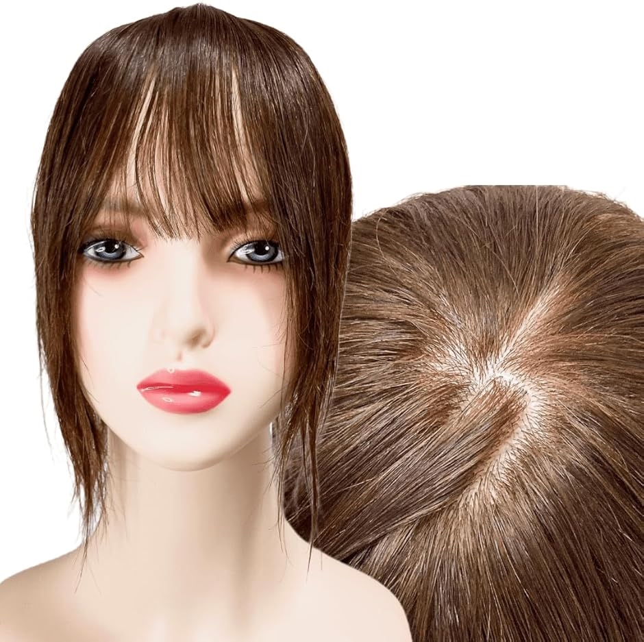 部分ウィッグ ヘアピース 分け目自由自在 総手織り ポイントピース