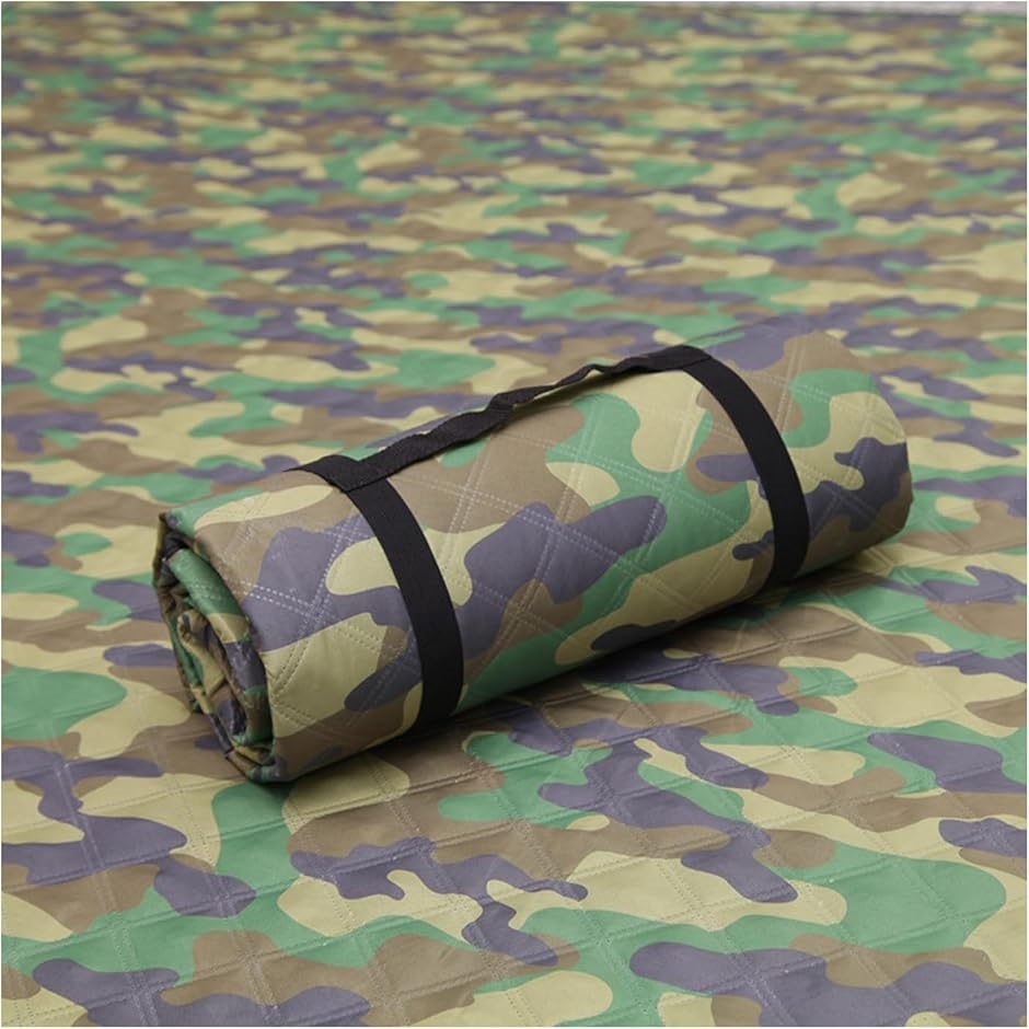 レジャーシート 厚手 折り畳み 防水 子供 ピクニックシート大判 軽量(グリーン・カモ,  200x150)