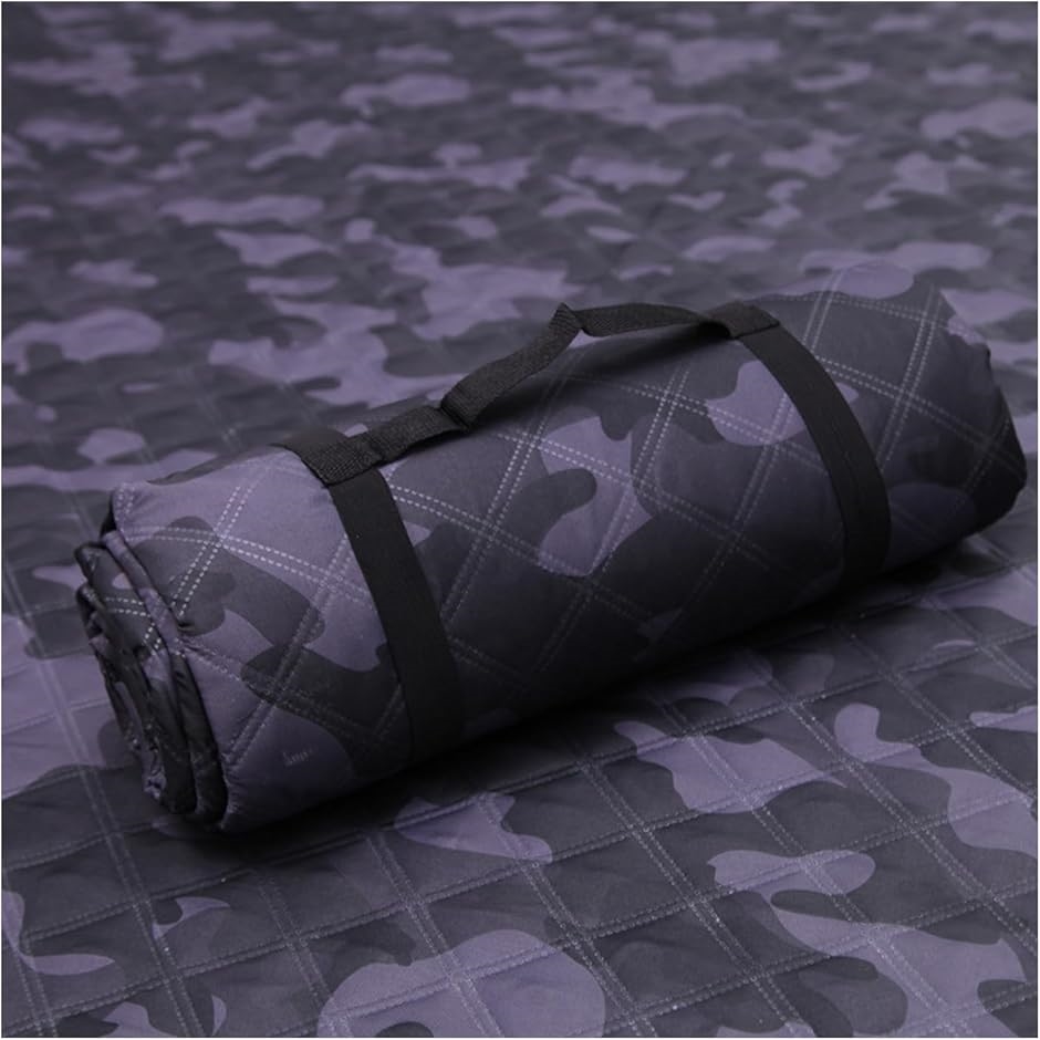 レジャーシート 厚手 折り畳み 防水 子供 ピクニックシート大判 軽量(ブラック・カモ,  200x200)