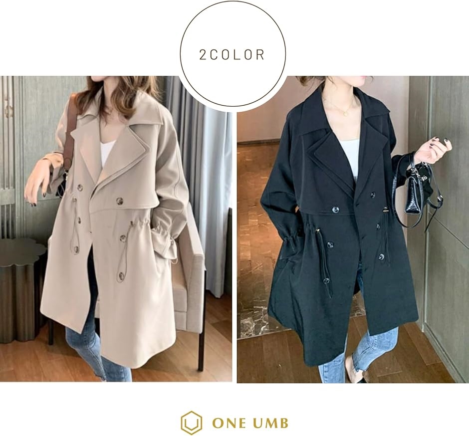 ロングトレンチコート レディース スプリングコート アウター