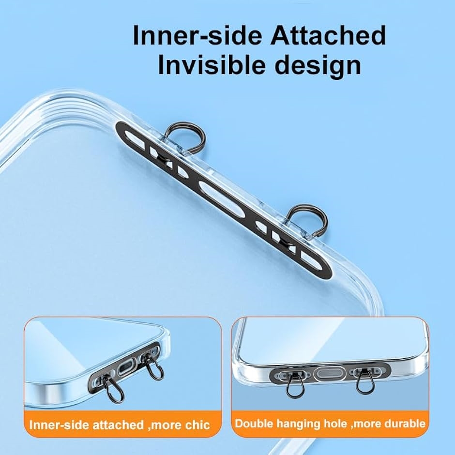 スマホ ストラップホルダー 2点吊り 2口タイプホルダー 極薄0.4