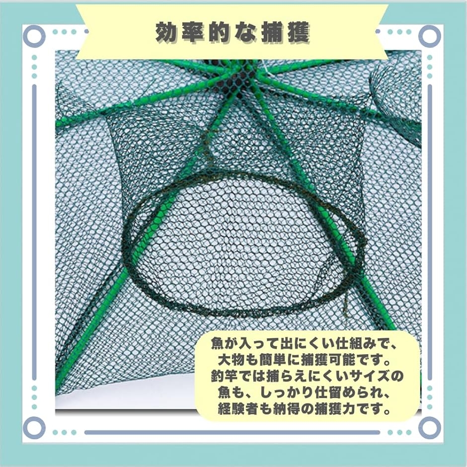 網 仕掛け 魚捕り 川釣り 小魚 エビ カニ ...の詳細画像4