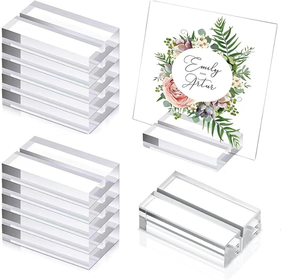 メモスタンド アクリル ディスプレイ プライスカード立て ミニ 卓上 おしゃれ シンプル 10個