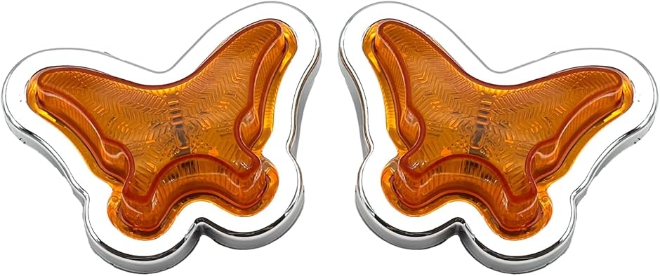 LED マーカーランプ グリルマーカー 蝶 サイドマーカー デコトラ 軽