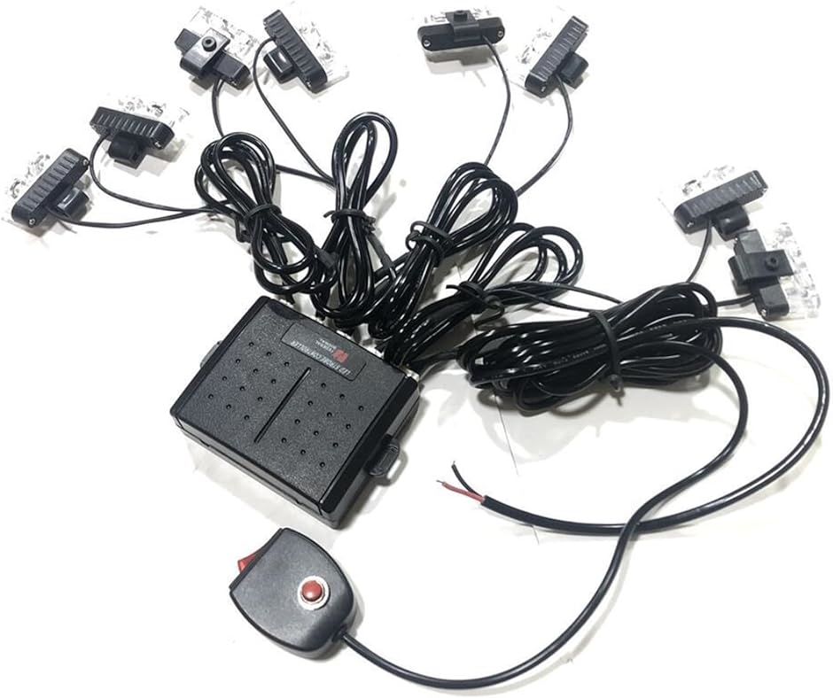 フラッシュ ライト ストロボ LED 12V キット スイッチ付き 爆光 高輝度