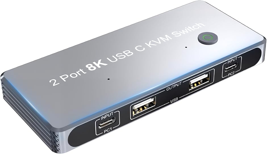 KVM切替器 DP ディスプレイポート 2入力1出力 最大4K@144Hz 8K@60Hzを