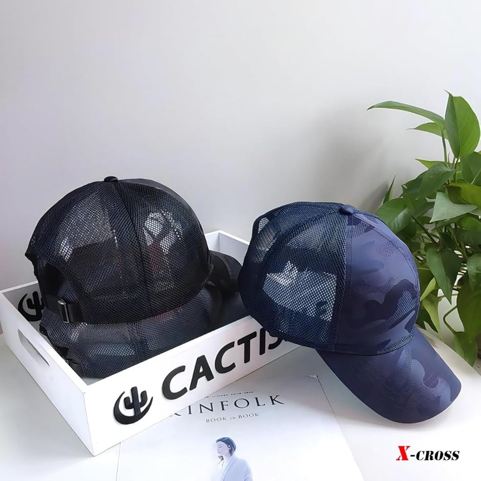 クロス メッシュキャップ メンズ 迷彩 帽子 ゴルフ カモフラ おしゃれ