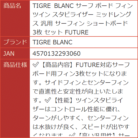 サーフボードフィン 3枚セット 黒　ミッドレングス￼ シングルスタービーセット￼ サーフ ボード フィン ツイン スタビライザー ミッドレングス 汎用