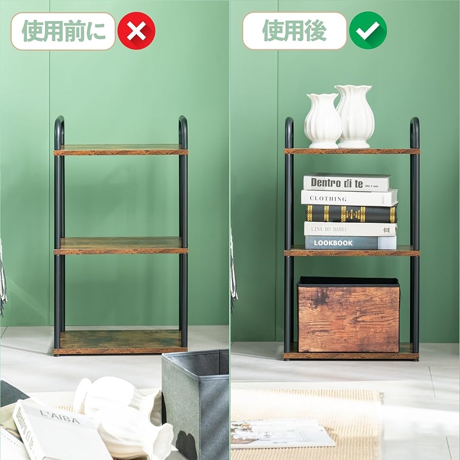 キッチンラック おしゃれ オープンシェルフ 本棚 組立品 幅40x奥行