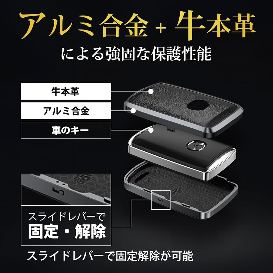 互換品】 マツダ キーケース スマートキー対応 の操作感 マツダ3
