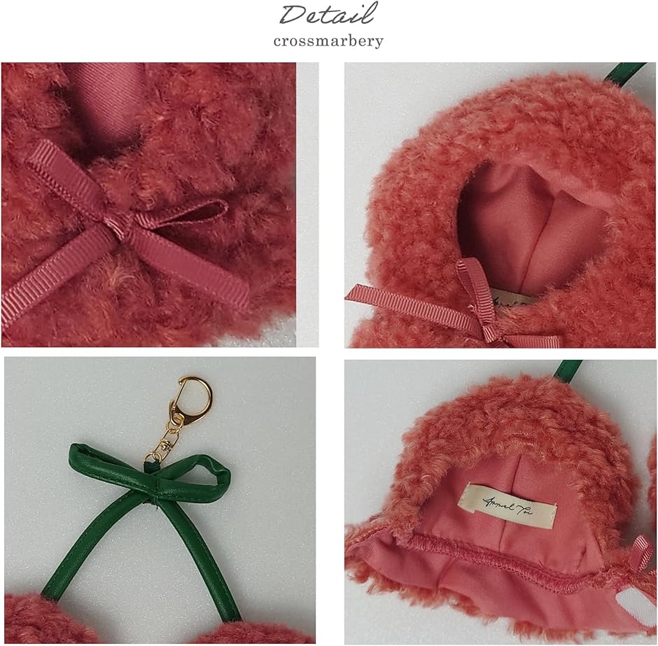 おすわり ぬい服 ショルダー チェック 13cm ③ピンク 肩掛け リボン 2c25d42acedf1870f28f0fc697083d