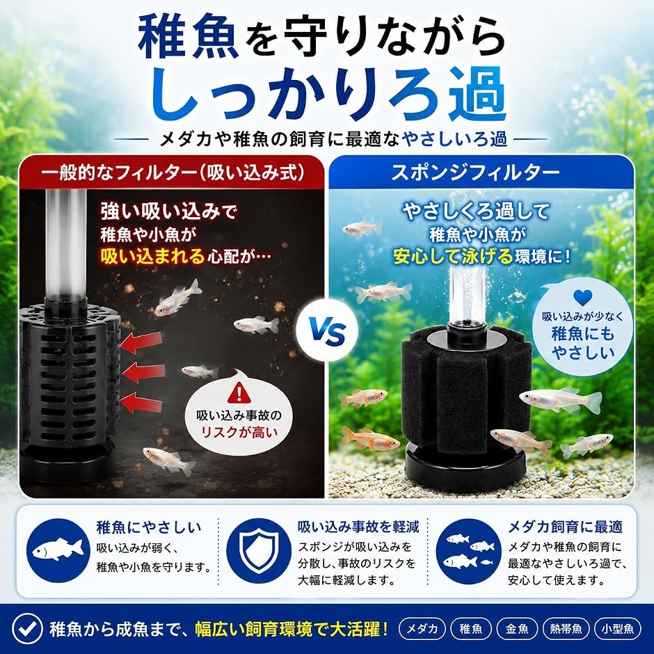 互換品】投げ込み式フィルター 互換 XY-2835 20個セット スポンジ