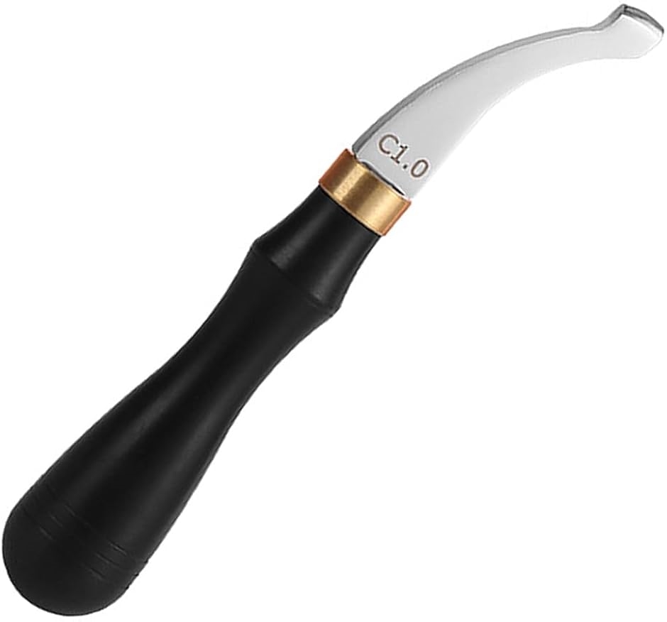玉捻 フチ捻 レザークラフト 黒檀 引き 革 工具 飾り コバ処理(1.0mm