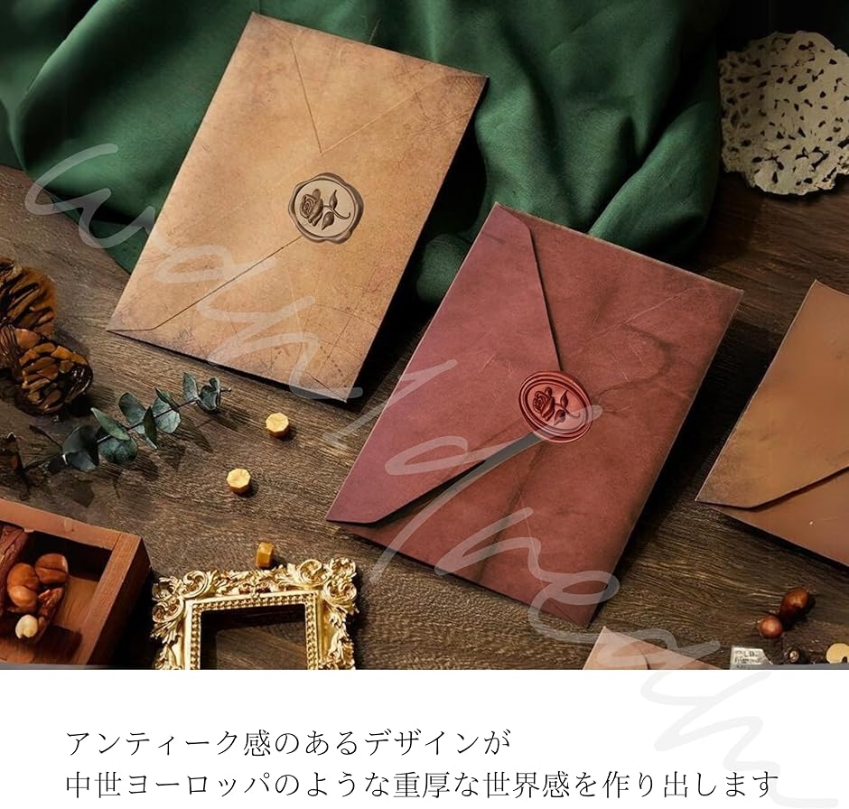 レターセット アンティーク 羊皮紙風(ミキシング,  オールインワン) | ブランド登録なし | 03