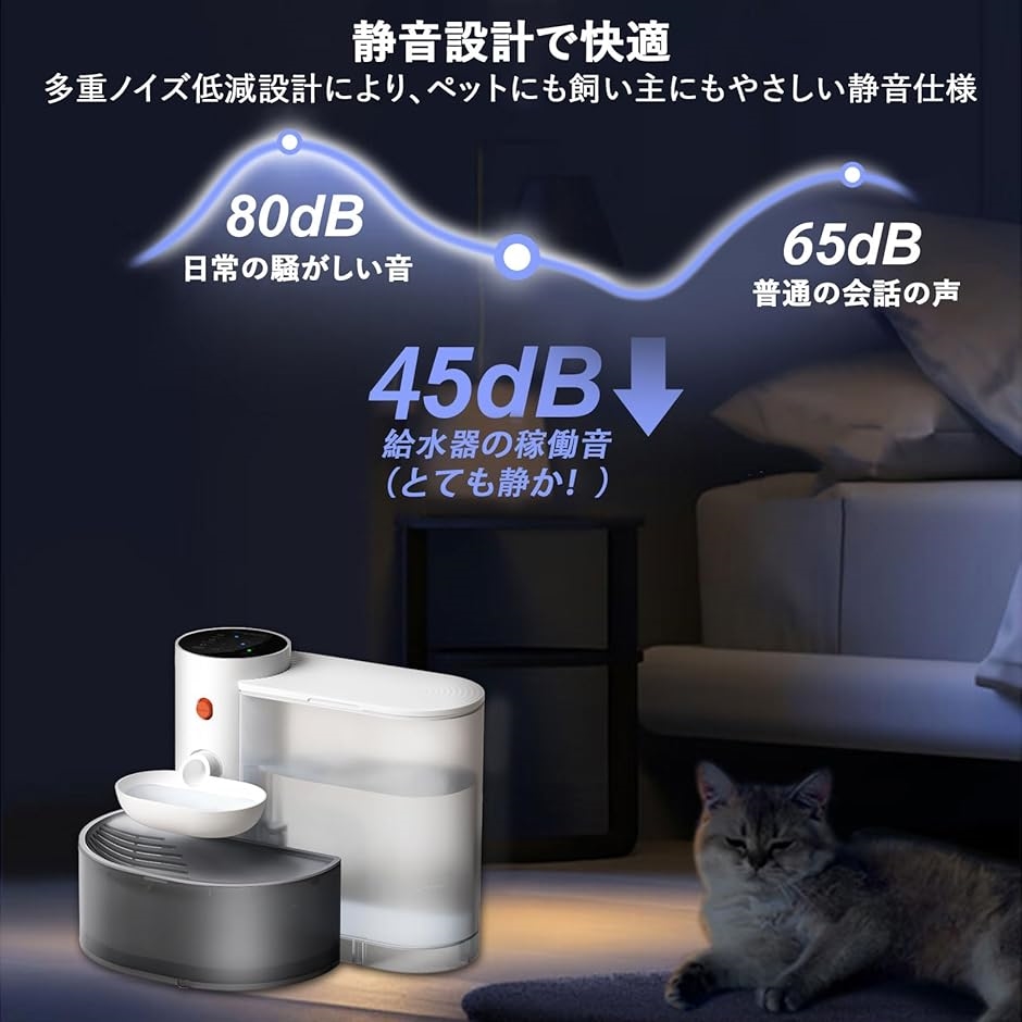 猫 犬 自動給水器 水飲み器 新モデル 大容量 タイマー注水 最大3Lの