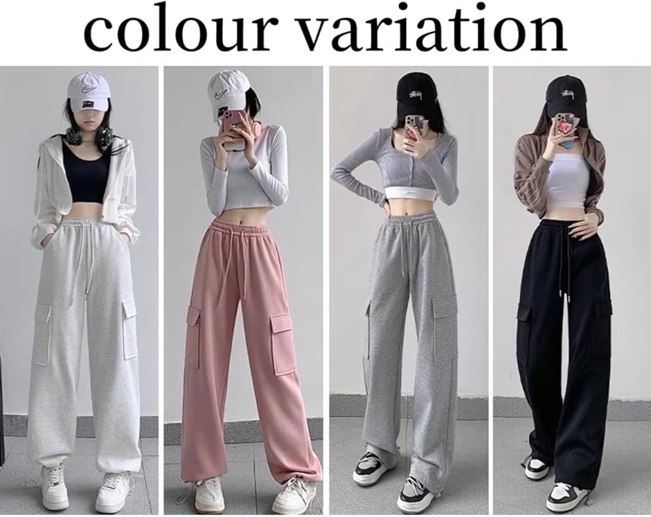 カーゴ パンツ ロング レディース ゆったり スウェット ゴム
