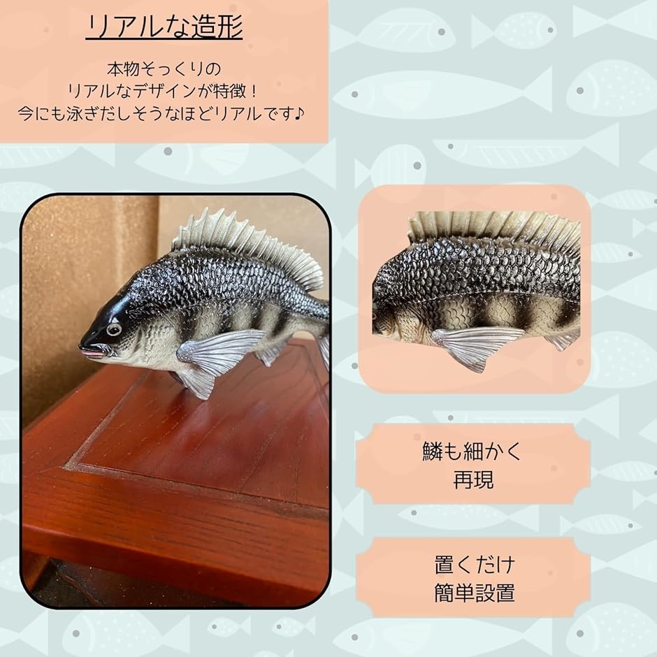 鯛 チヌ 魚 黒鯛 置物 置き物 インテリア オブジェ フィギュア