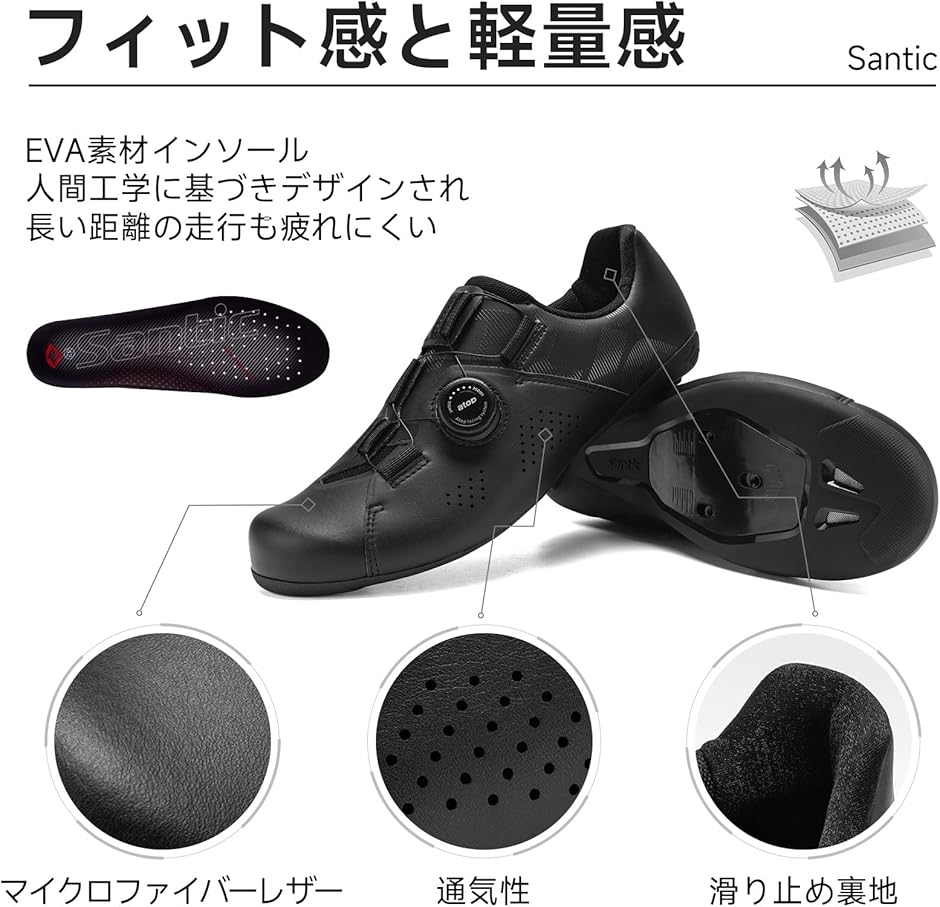 サイクリングシューズ ビンディングシューズ ロードバイク 自転車