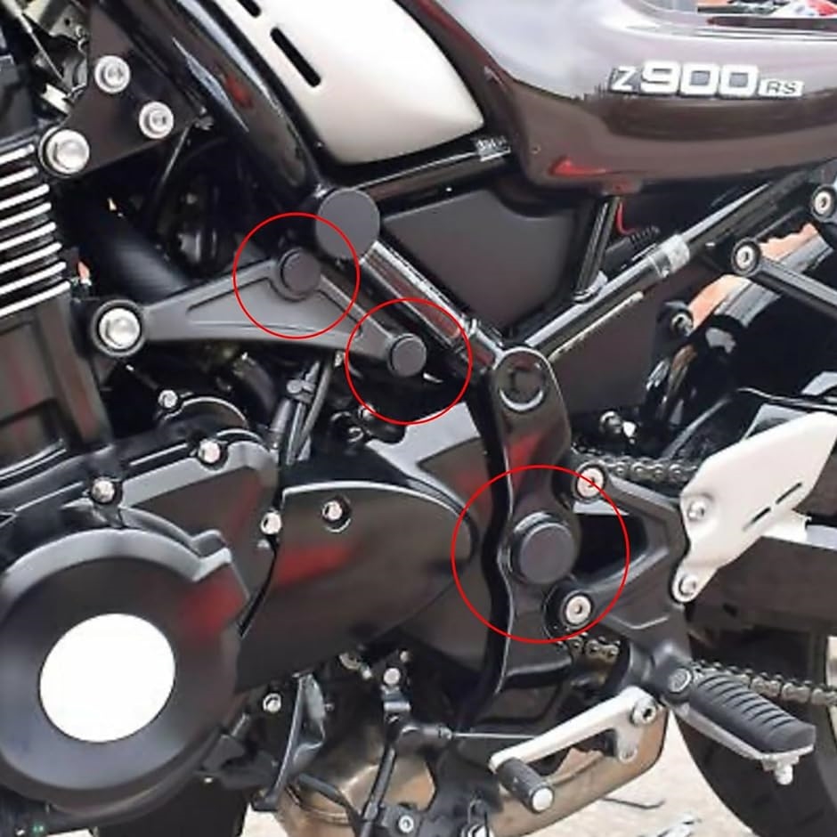 フレーム エンドキャップ 6個セット カワサキ Z900 Z900RS ホール