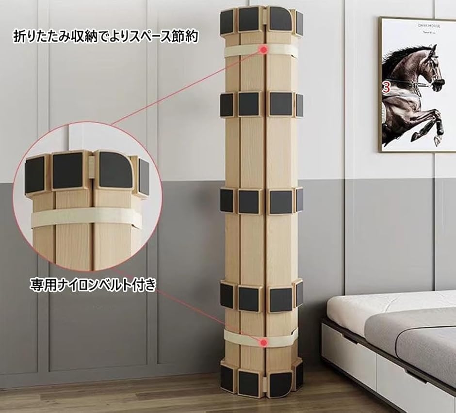 極厚3cm すのこベッド 折りたたみベッド マット ロール式ベッド 木製