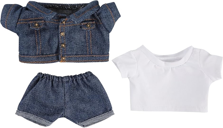 ぬい服 ぬいぐるみ 20cm デニムジャケット ズボン Tシャツ 人形