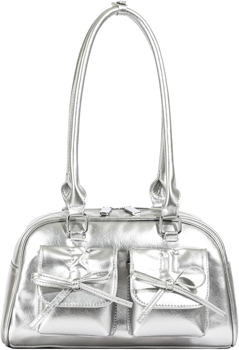 横長バッグ リボンバッグ ボストンバッグ ハンドバッグ 肩掛けバッグ