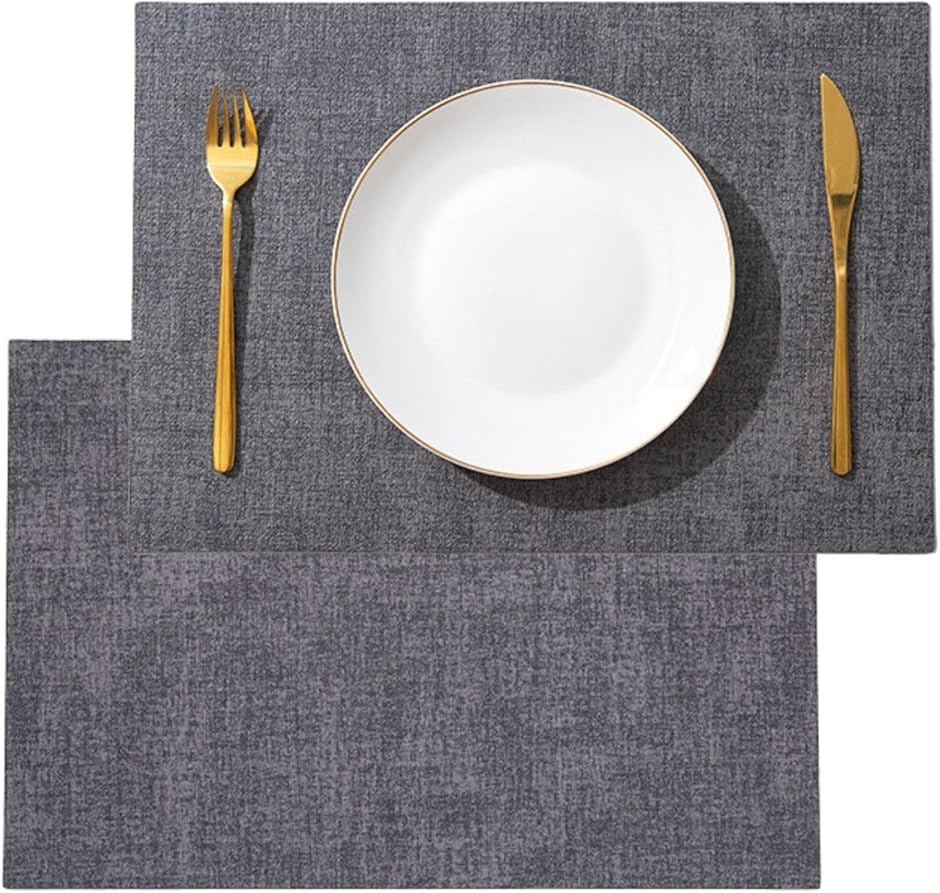 ランチョンマット PUレザー 2枚セット おしゃれ 撥水 防汚 断熱 滑り