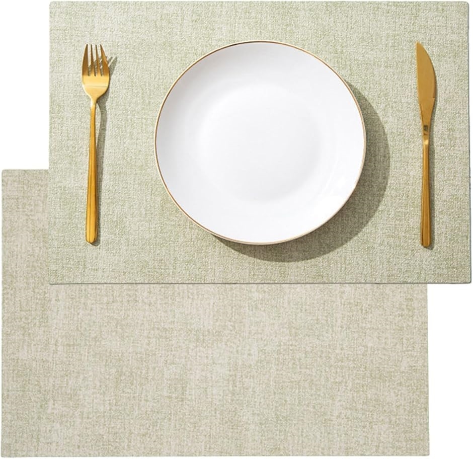 ランチョンマット PUレザー 2枚セット おしゃれ 撥水 防汚 断熱 滑り