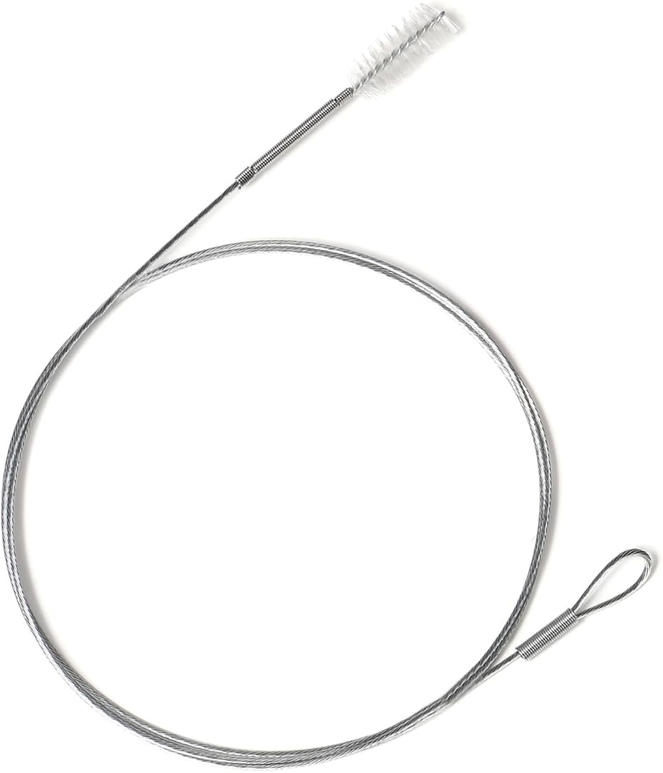 スプレンノ チューブ クリーニング ブラシ ナイロン 排水用 ステンレス(クリア,  全長：150cm　ブラシ部：5cmx直径1cm)