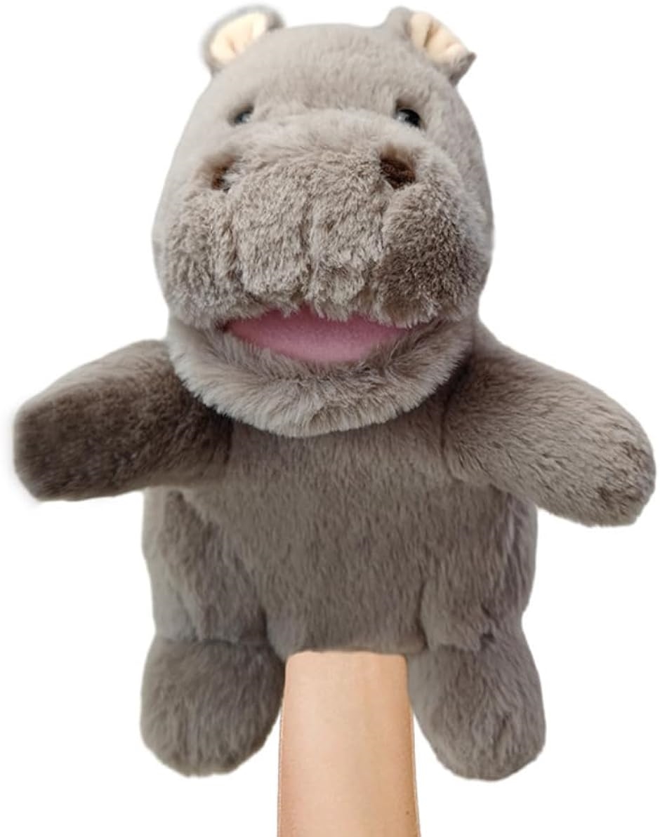 パペット人形 ハンドパペット 指人形 腹話術 口が動く(カバ