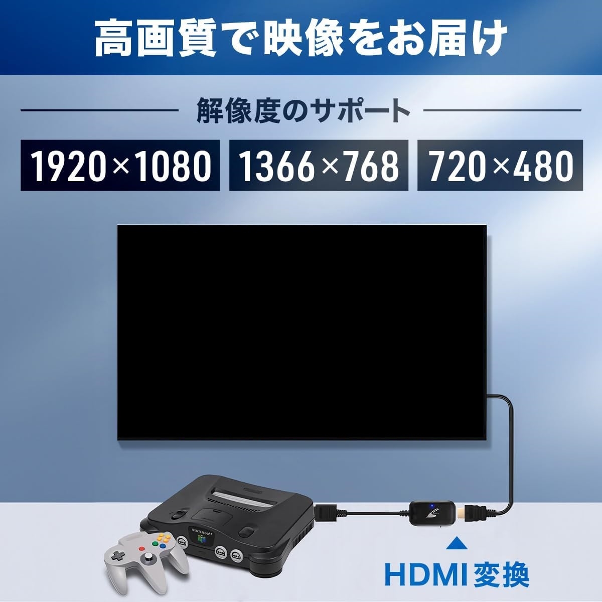 スーパーファミコン HDMI 変換 コンバーター N64 ゲームキューブ 出力
