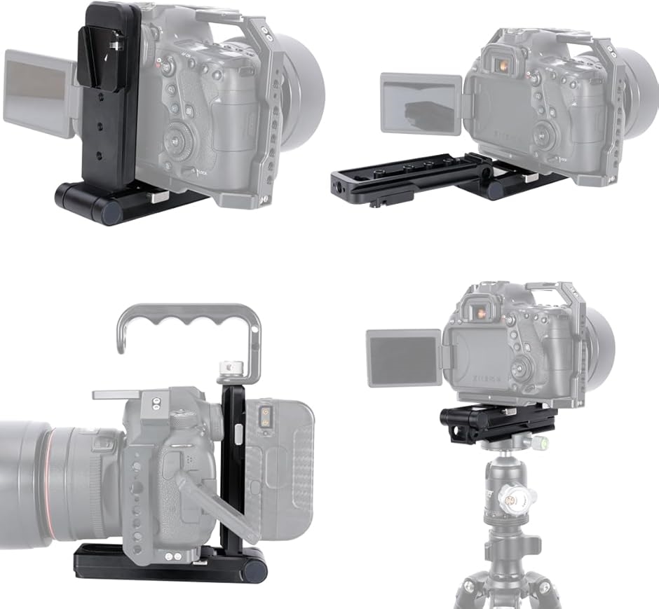 互換品】 折りたたみ式カメラ V-ロック バッテリー Lブラケット