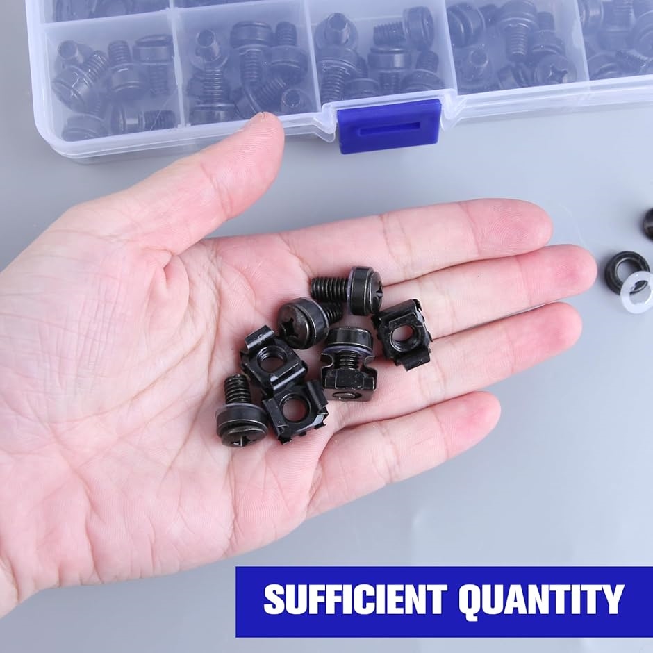 互換品】 ラックマウントケージナット M6 x 16 mm ケージナットと