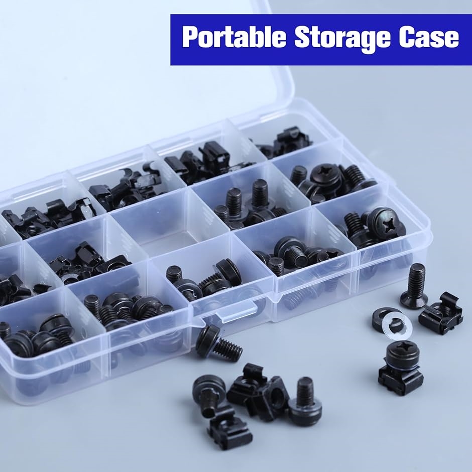 互換品】 ラックマウントケージナット M6 x 16 mm ケージナットと
