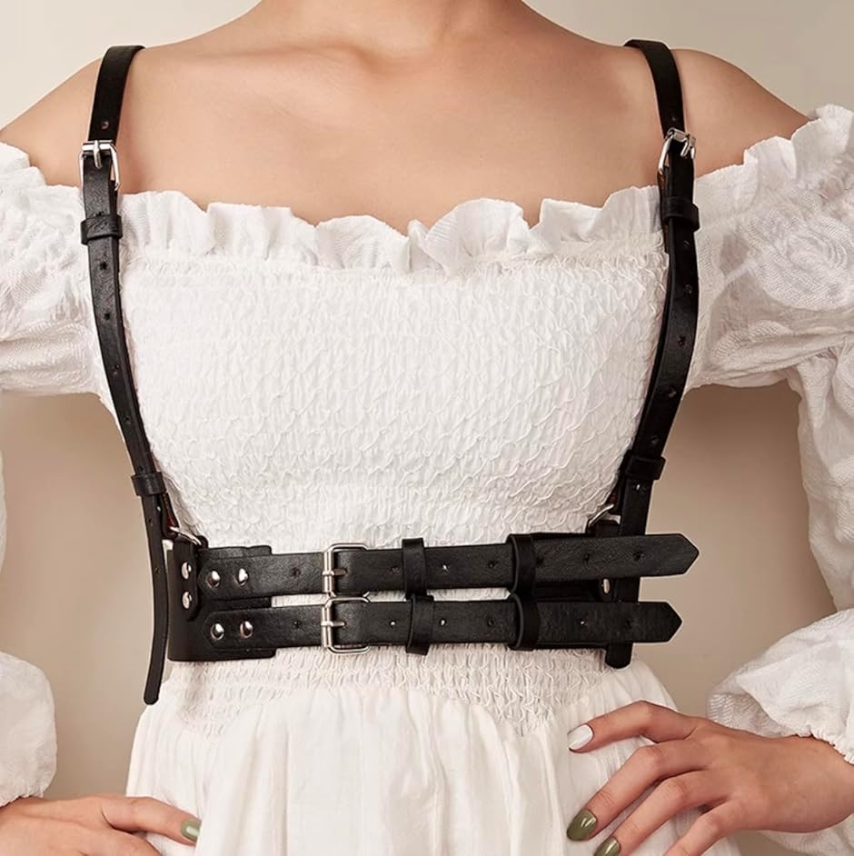 HEIHEI リボンハーネス BLACK 黒 ヘイヘイ サスペンダー ベルト HEIHEI