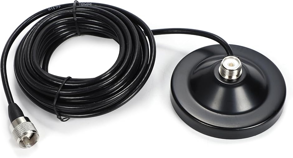 アンテナ 基台 ＋ 同軸 ケーブル 5m セット 強力 マグネット ベース M