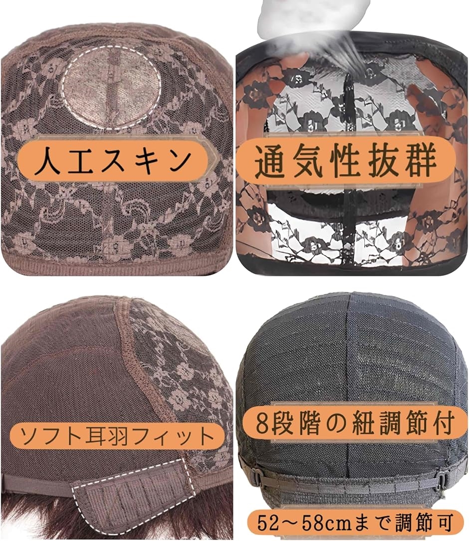 人毛100% ロング ストレート フルウィッグ 自然 手植え 医療用 かつら