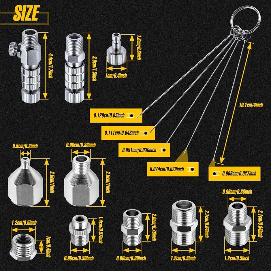 エアブラシ クイックジョイント エアー調整付きクイックジョイント