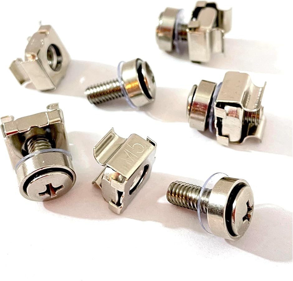 【互換品】 M5 ケージナット ネジセット 16mm 合計120入 19インチラックマウント用 サーバーラック MDM (60セット)
