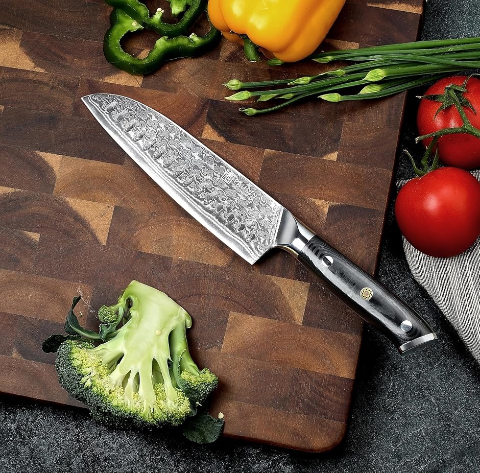 祥雲高級シリーズ 三徳包丁 175mm シェフナイフ ダマスカス 67層 VG10