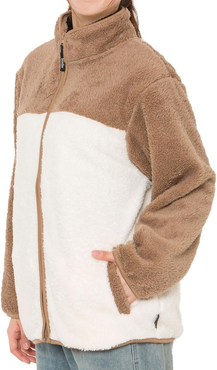 もこもこ ボア フリース ジャケット レディース ブルゾン コート 前