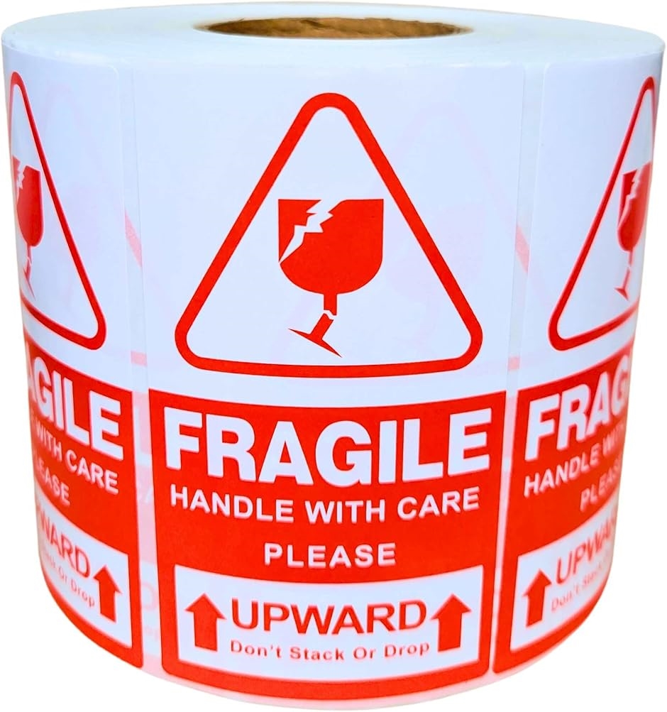 取扱注意シール 英語 フラジール われもの注意 取り扱い注意 荷札 たて