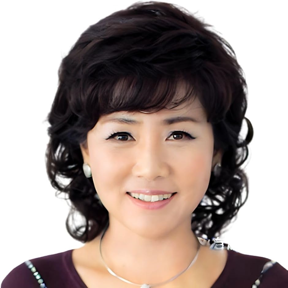 中高年フルウィッグ パーマ カール ミセス レディース ショートヘア