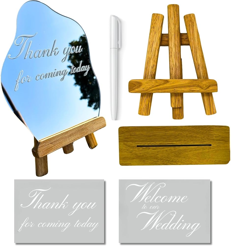 ウェルカムボード 結婚式 ウェルカムスペース ウェーブミラー シール2