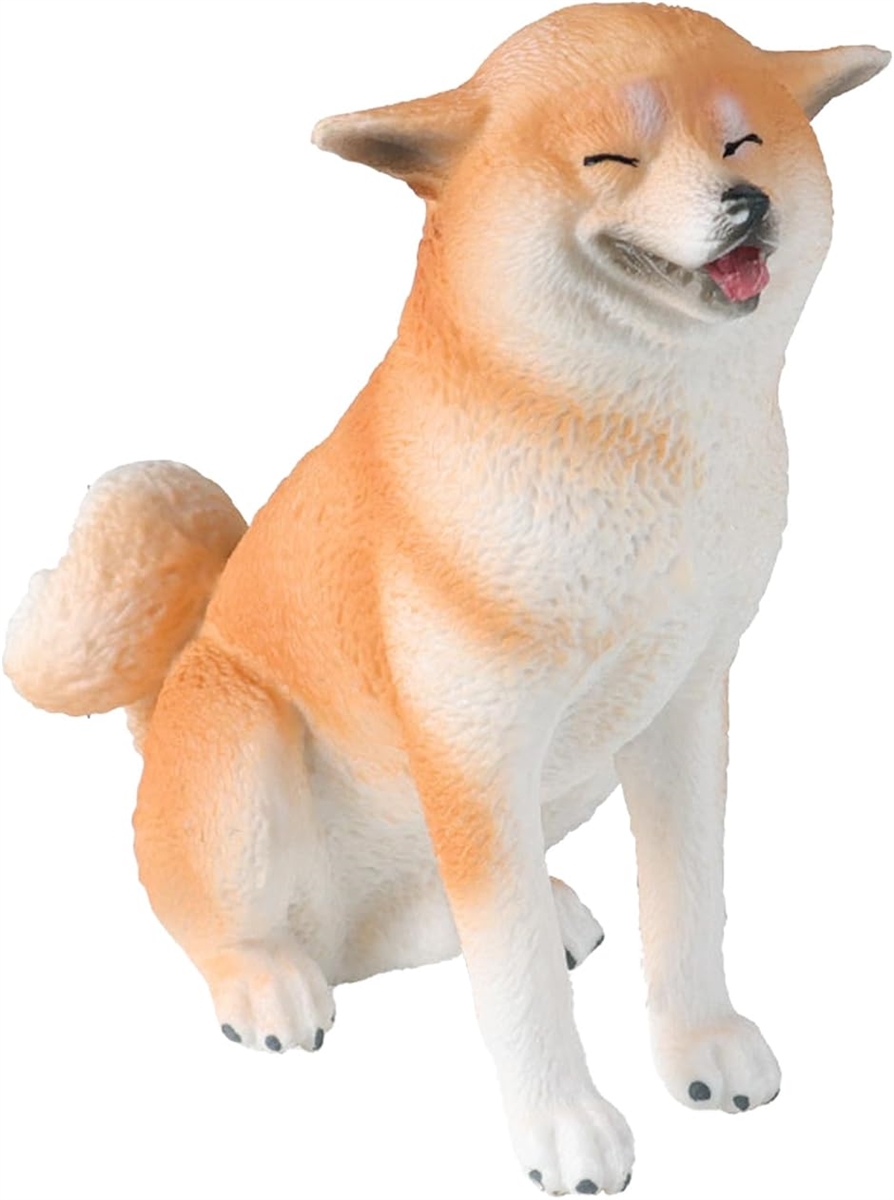 新品　陶器犬　大型犬　柴犬　難有　オブジェ　置物　イエロー　黄　ガーデニング　庭 犬 置物 屋外 ミニ リアル 陶器 おもしろ雑貨 オブジェ