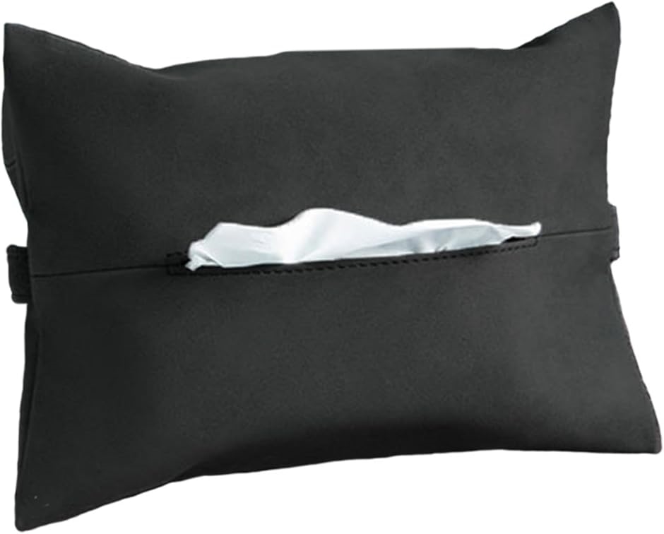 ティッシュケース 布 布製 ティッシュホルダー ティッシュカバー 車 北欧 車用 吊り下げ(ブラック,  17cmx24cm)