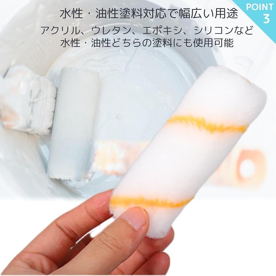 ペンキ ローラー ハンドル セット 塗装 ミニ...の詳細画像3