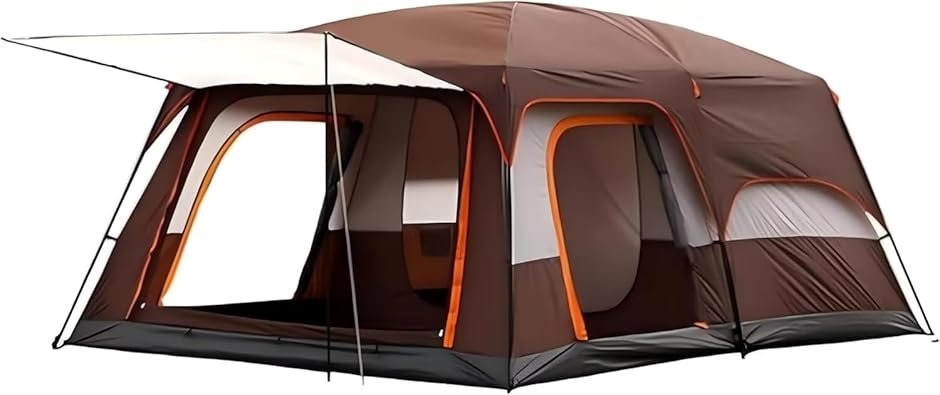 2ルーム ドームテント 設営簡単 UVカット加工 6~8人 アウトドア キャンプ zp63.jpg