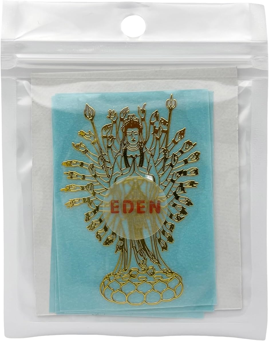 災難除け 病気治癒 夫婦円満 恋愛成就 ゴールド 千手観音 6.5x4.3cm
